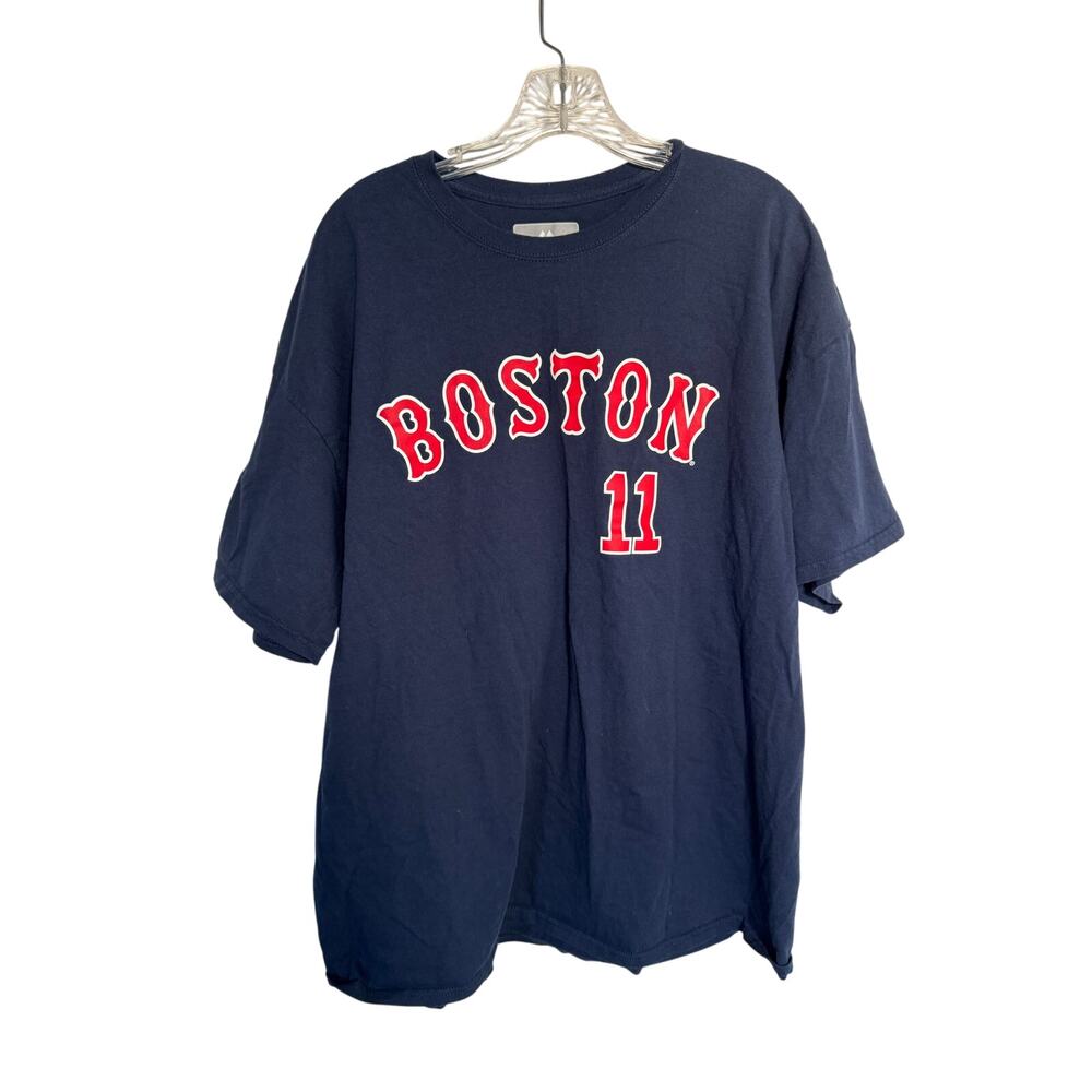Majestic Boston Red Sox T Shirt Navy Short Sleeve Size 2XL Devers 11